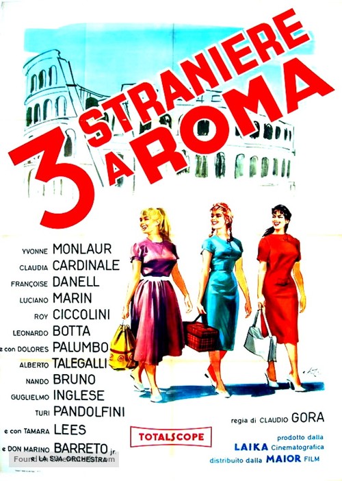 3 straniere a Roma - Italian Movie Poster