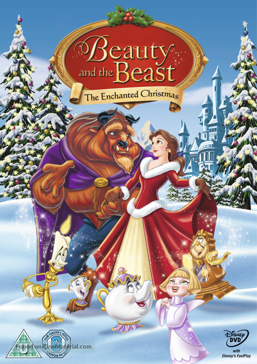 Beauty and the Beast: The Enchanted Christmas - British DVD movie cover