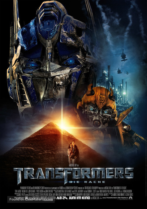 Transformers: Revenge of the Fallen - German Movie Poster