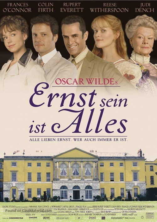 The Importance of Being Earnest - German Movie Poster