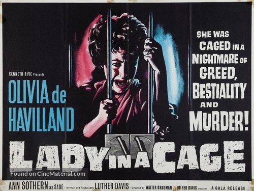 Lady in a Cage - British Movie Poster