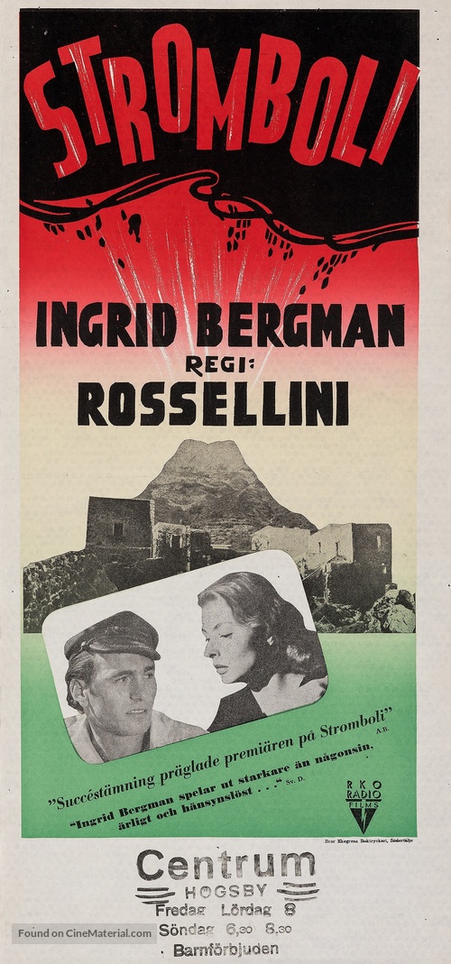Stromboli - Swedish Movie Poster