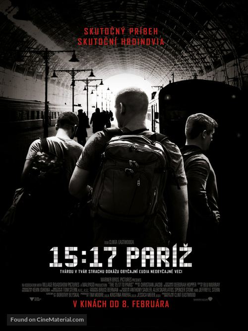 The 15:17 to Paris - Slovak Movie Poster