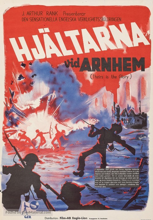 Theirs Is the Glory - Swedish Movie Poster