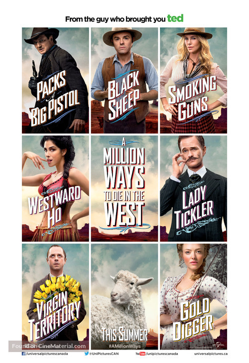 A Million Ways to Die in the West - Canadian Movie Poster