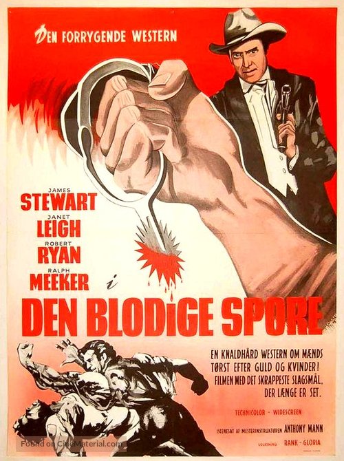 The Naked Spur - Danish Movie Poster