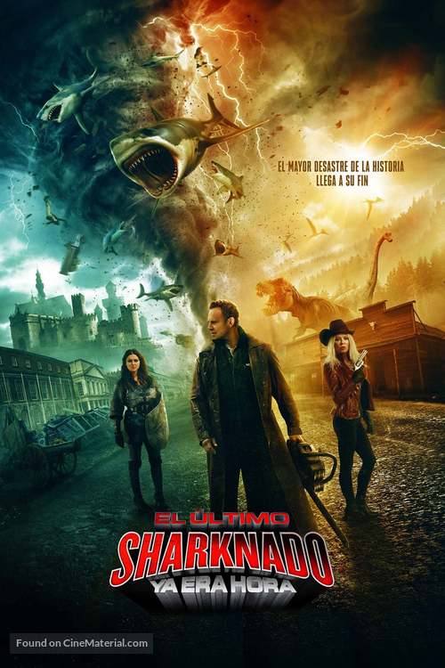 The Last Sharknado: It&#039;s About Time - Spanish Movie Cover