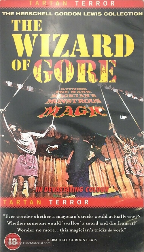 The Wizard of Gore - British VHS movie cover