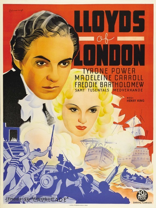 Lloyd&#039;s of London - Swedish Movie Poster
