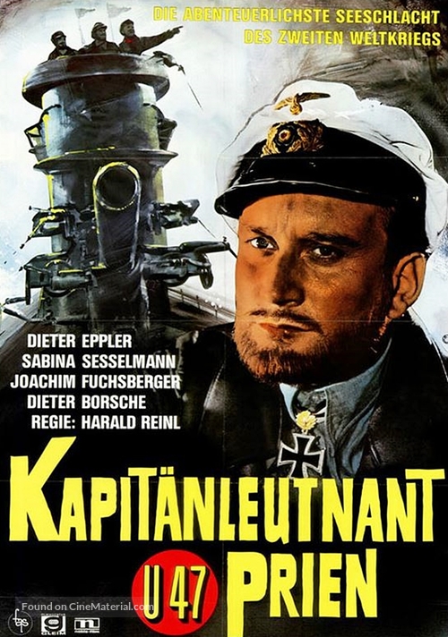 U47 - Kapit&auml;nleutnant Prien - German Movie Poster