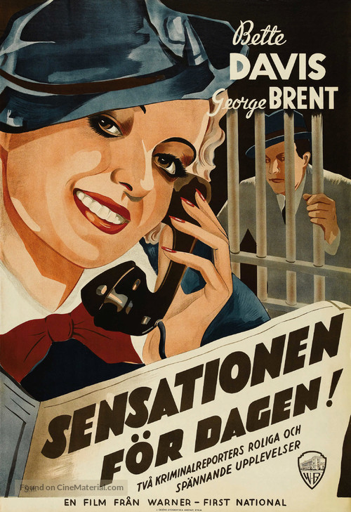 Front Page Woman - Swedish Movie Poster