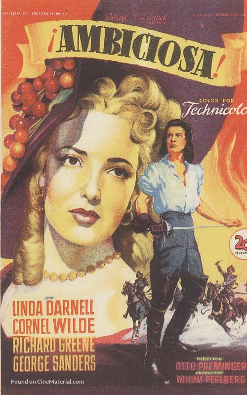 Forever Amber - Spanish Movie Poster