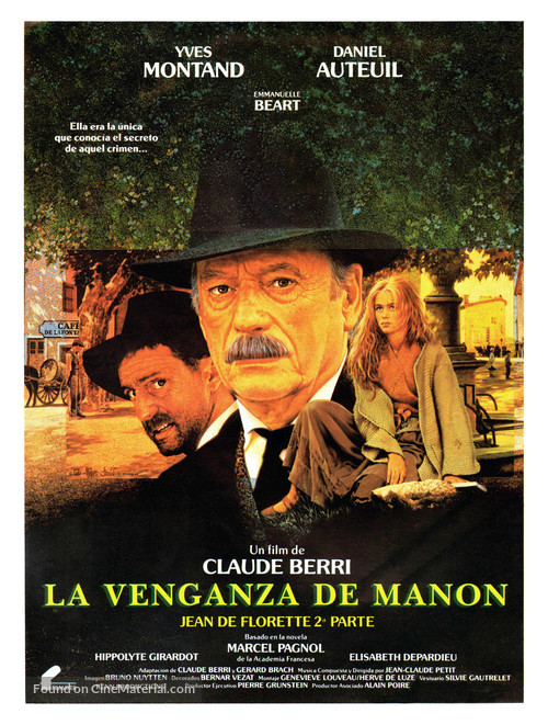 Manon des sources - Spanish Movie Poster