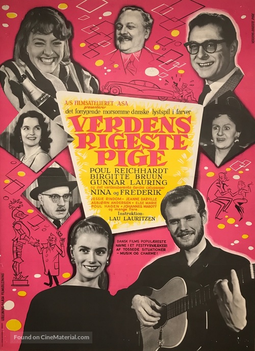 Verdens rigeste pige - Danish Movie Poster