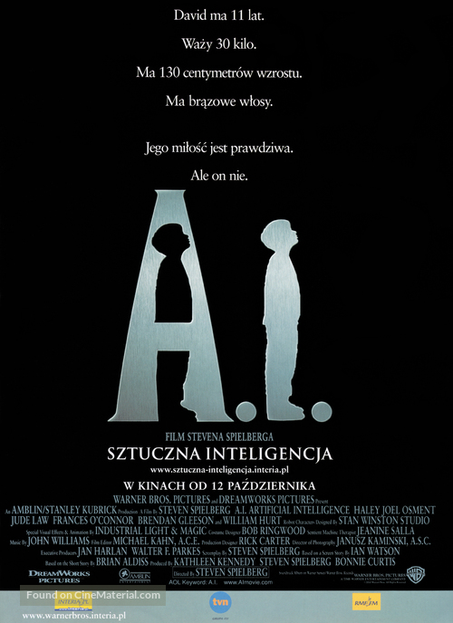 Artificial Intelligence: AI - Polish Movie Poster