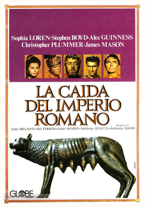 The Fall of the Roman Empire - Spanish Movie Poster