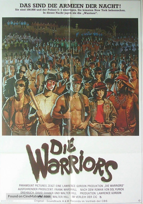 The Warriors - German Movie Poster