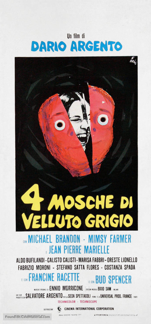 4 mosche di velluto grigio - Italian Movie Poster