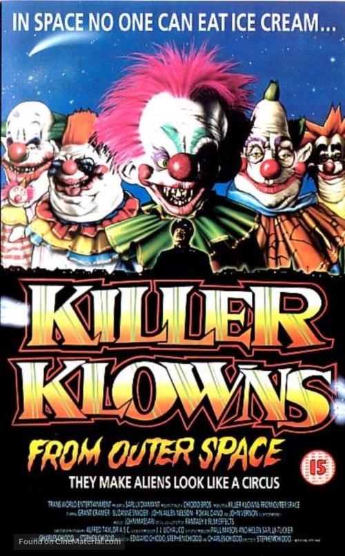 Killer Klowns from Outer Space - British VHS movie cover