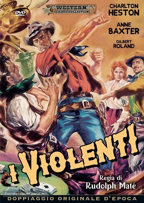 Three Violent People - Italian DVD movie cover