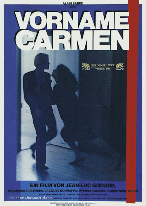 Pr&eacute;nom Carmen - German Movie Poster