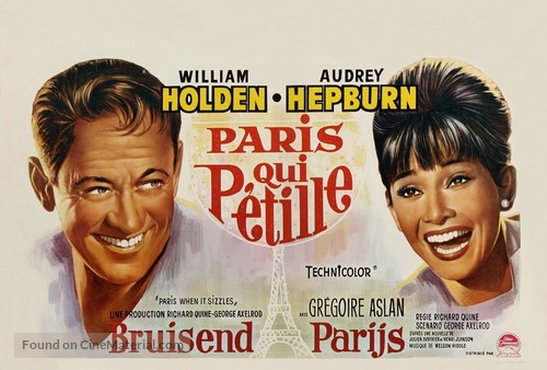 Paris - When It Sizzles - Belgian Movie Poster