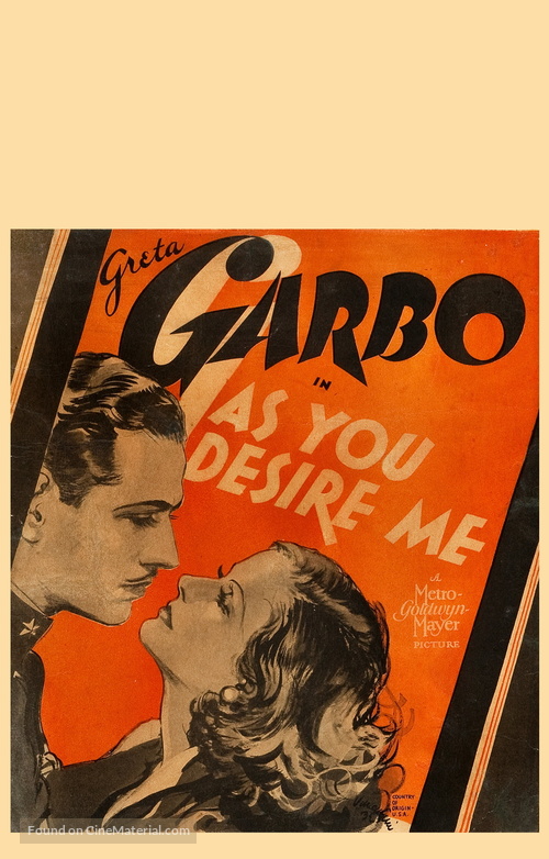 As You Desire Me - Movie Poster