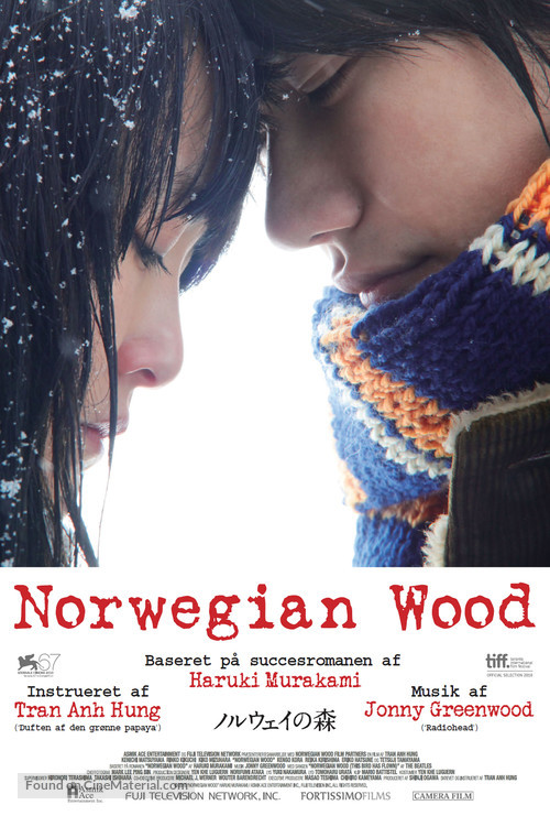 Noruwei no mori - Danish Movie Poster