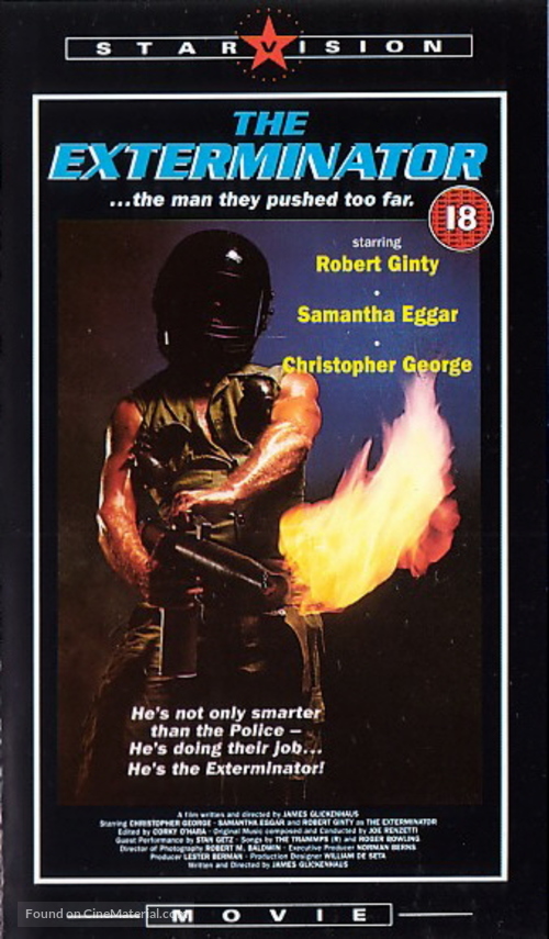 The Exterminator - British VHS movie cover