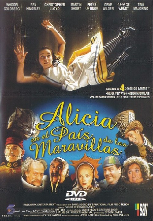 Alice in Wonderland - Spanish DVD movie cover