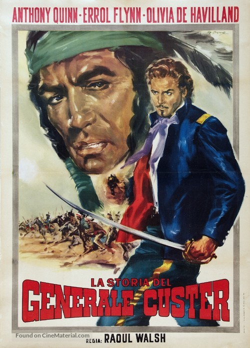 They Died with Their Boots On - Italian Movie Poster