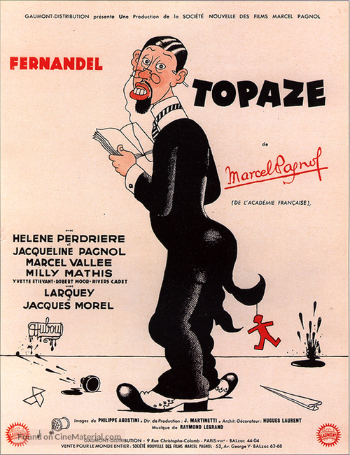 Topaze - French Movie Poster