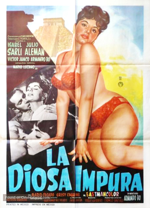La diosa impura - Mexican Movie Poster