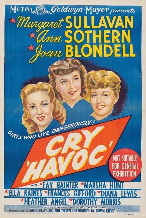 Cry &#039;Havoc&#039; - Australian Movie Poster