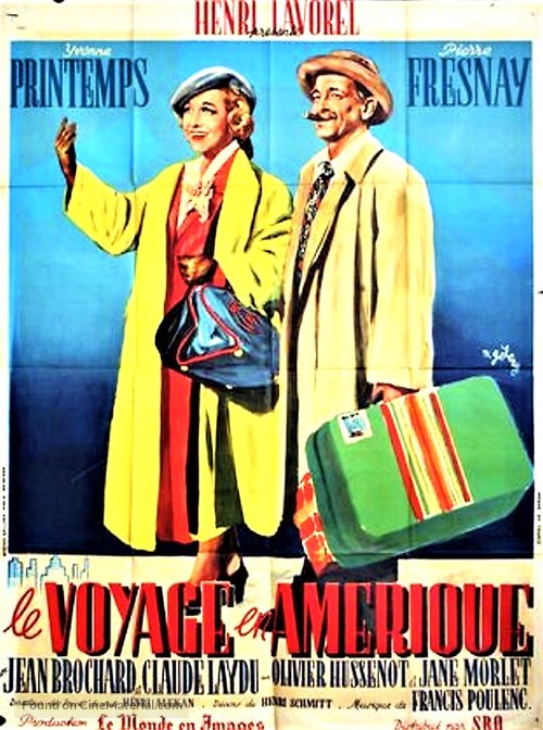 Le voyage en Am&eacute;rique - French Movie Poster