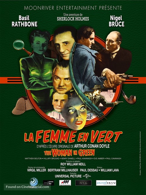 The Woman in Green - French Re-release movie poster