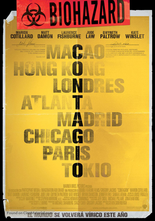 Contagion - Spanish Movie Poster