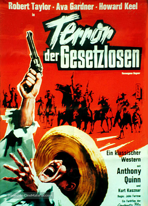 Ride, Vaquero! - German Theatrical movie poster
