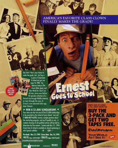 Ernest Goes to School - Video release movie poster