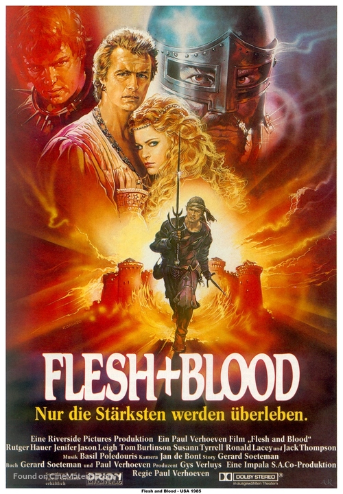 Flesh And Blood - German Movie Poster