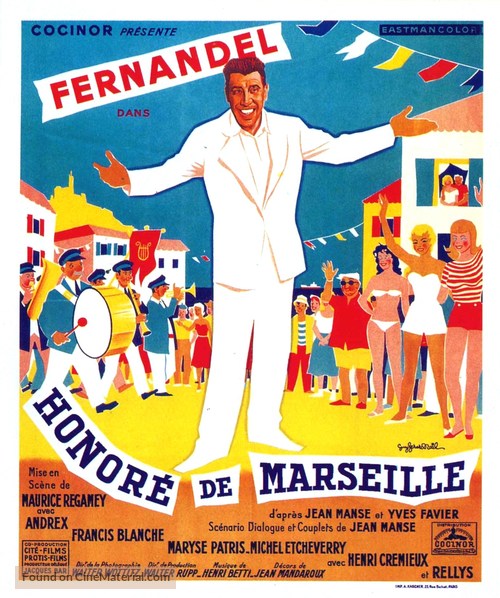 Honor&egrave; de Marseille - French Movie Poster