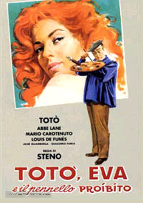Tot&ograve;, Eva e il pennello proibito - Italian Movie Poster
