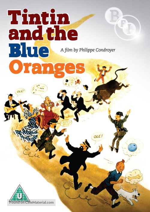 Tintin et les oranges bleues - British DVD movie cover