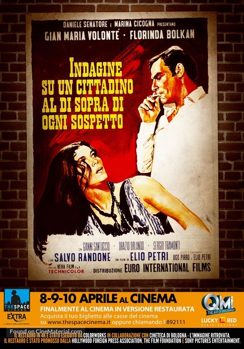 Indagine su un cittadino al di sopra di ogni sospetto - Italian Re-release movie poster