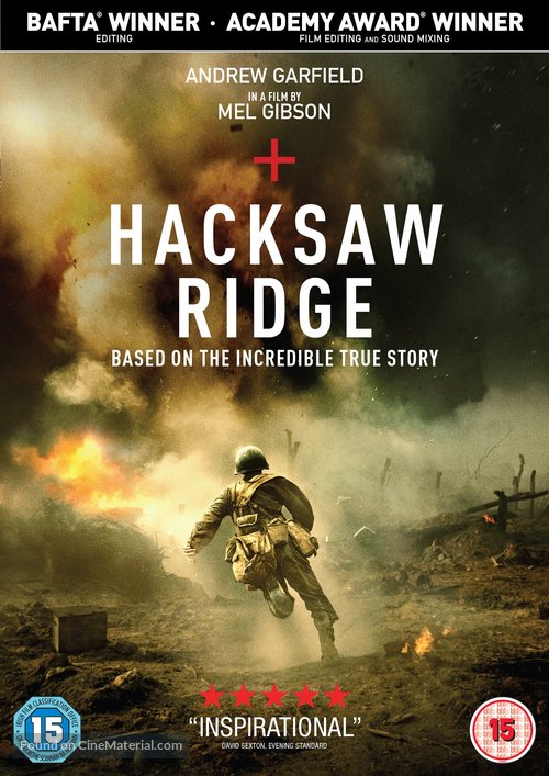 Hacksaw Ridge - British DVD movie cover