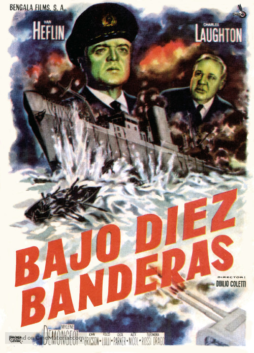 Sotto dieci bandiere - Spanish Movie Poster