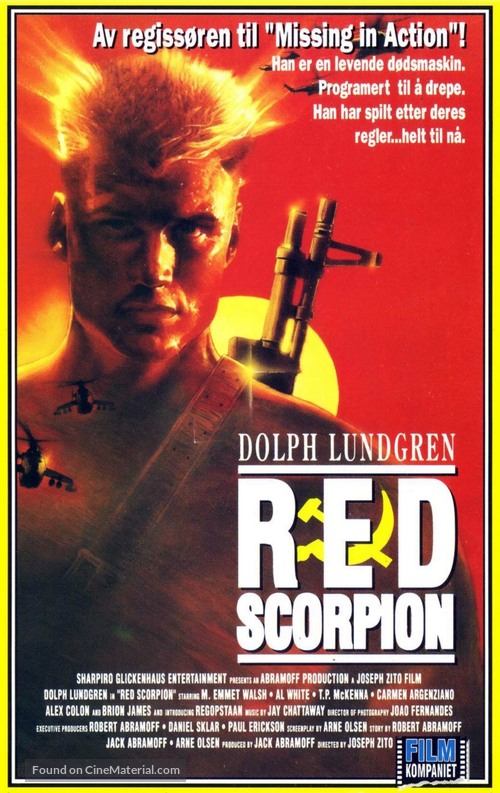 Red Scorpion - Norwegian VHS movie cover