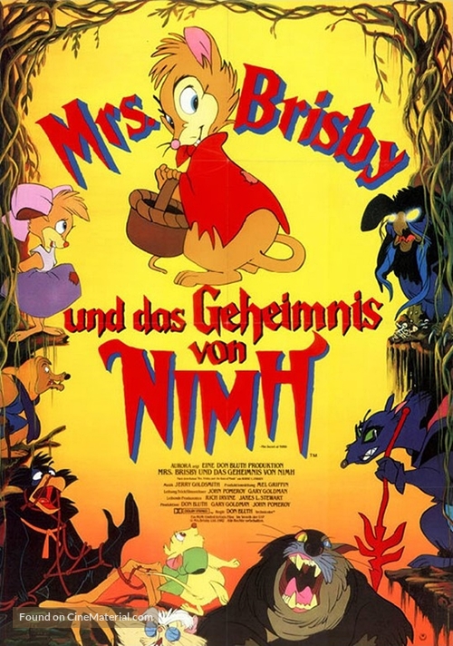 The Secret of NIMH - German Movie Poster