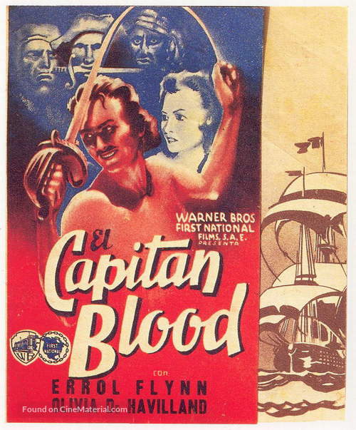 Captain Blood - Spanish Movie Poster