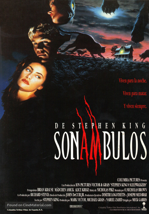 Sleepwalkers - Spanish Movie Poster